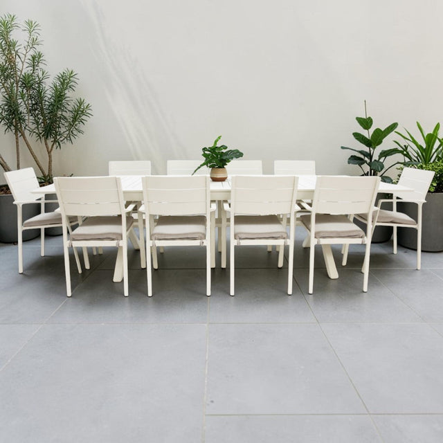 Tyler 11pc Extension Dining Setting - Cream
