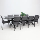 Tyler 11pc Extension Dining Setting - Anthracite