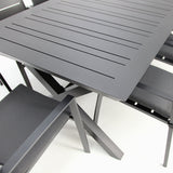 Tyler 11pc Extension Dining Setting - Anthracite