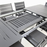 Tyler 11pc Extension Dining Setting - Anthracite