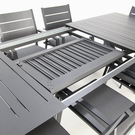 Tyler 11pc Extension Dining Setting - Anthracite