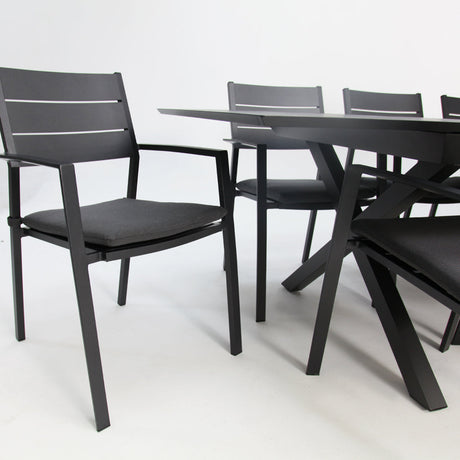 Tyler 11pc Extension Dining Setting - Anthracite