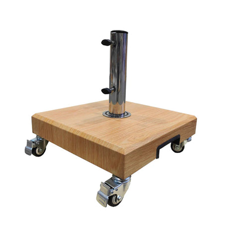 Umbrella Base 25kg Deluxe Aluminium - Timber Look