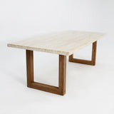 Veltis 220cm Travertine Dining Table