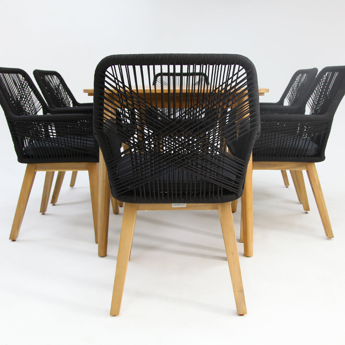 Versailles Albenga 7pc Dining Setting - Black