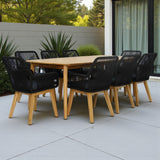 Versailles Albenga 9pc Dining Setting - Black