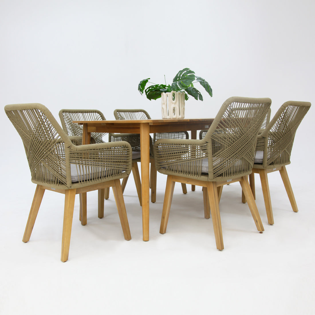 Versailles Albenga 7pc Dining Setting - Taupe