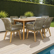 Versailles Albenga 7pc Dining Setting - Taupe