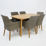Versailles Faro 7pc Dining Set - Grey