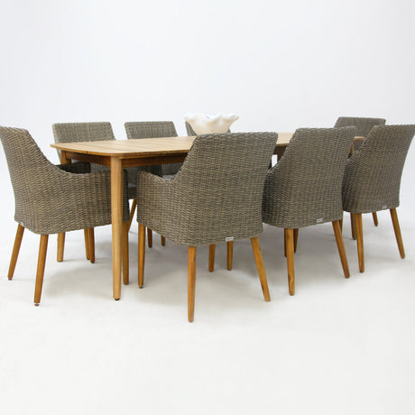 Versailles Faro 9pc Dining Set - Grey