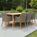 Versailles Faro 9pc Dining Set - Grey