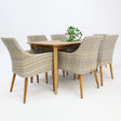 Versailles Faro 7pc Dining Set - White Natural