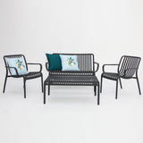 Voyage 4pc Balcony Setting - Gunmetal