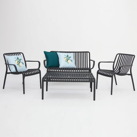 Voyage 4pc Balcony Setting - Gunmetal