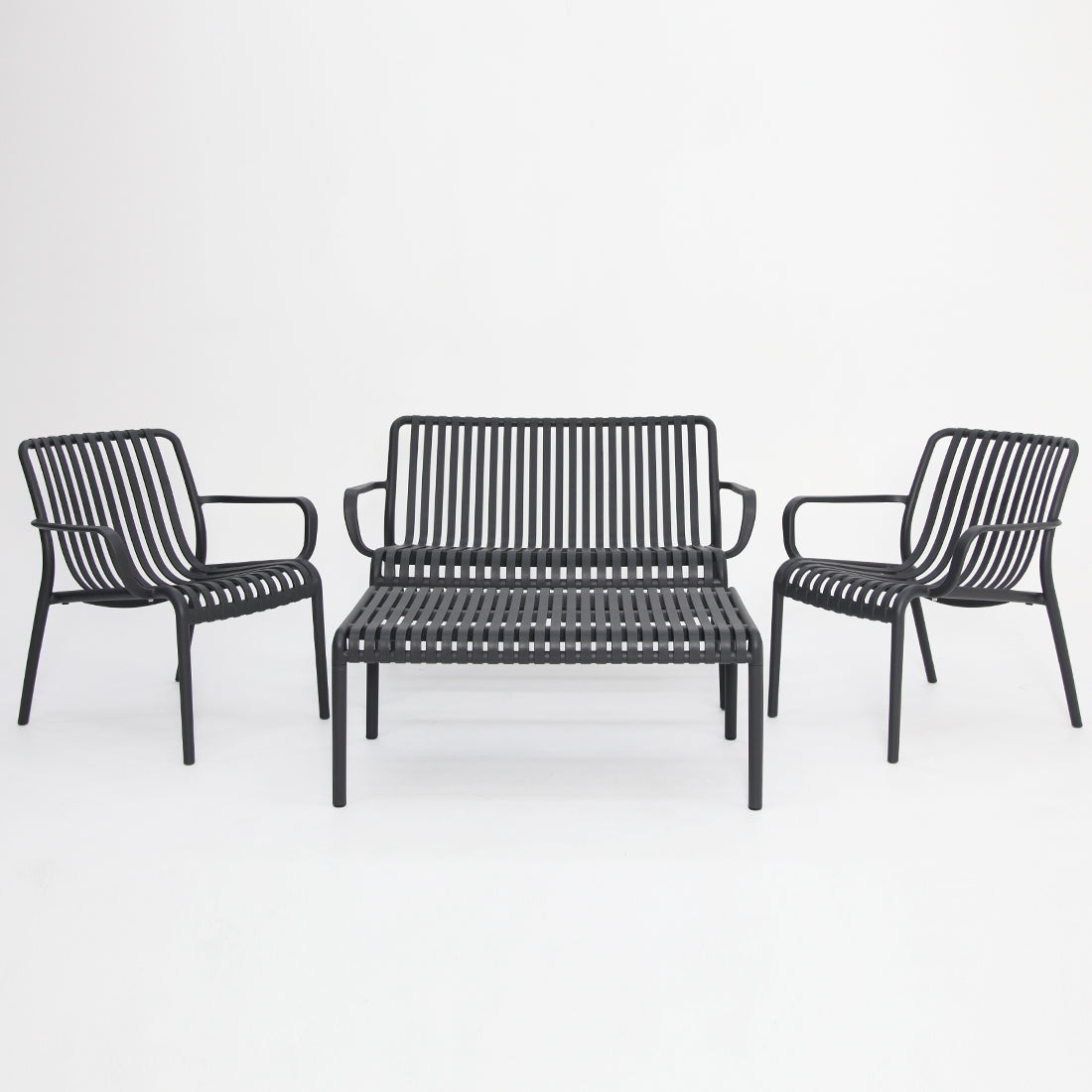 Voyage 4pc Balcony Setting - Gunmetal