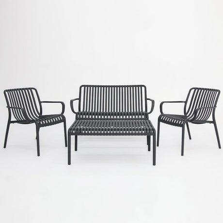 Voyage 4pc Balcony Setting - Gunmetal