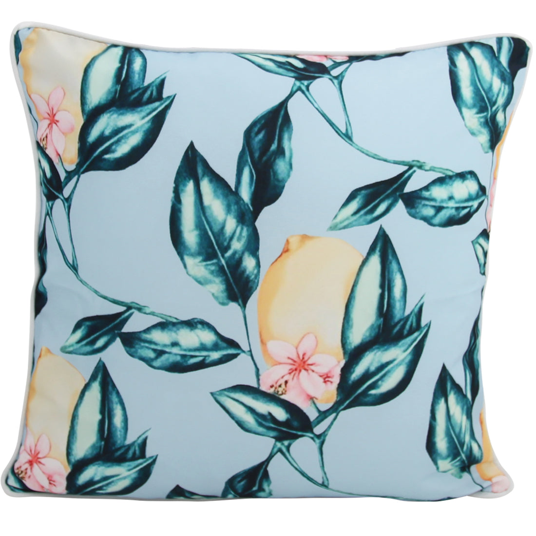Wild Lemon Blue 45x45cm Outdoor Cushion