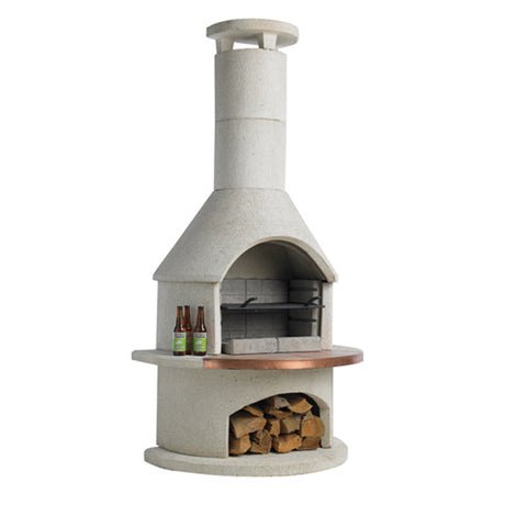 Buschbeck Rondo Fireplace and Pizza Oven - White