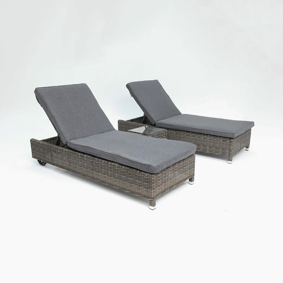 Amani 3pc Sunlounge Setting - Grey Storm