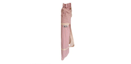 Dusty Pink and White Stripe Beach Umbrella