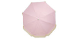 Dusty Pink and White Stripe Beach Umbrella