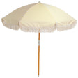 Banana Yellow and White Stripe Beach Umbrella