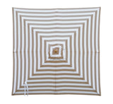 Replacement Canopy for 2m Bamboo Umbrella - Taupe and White Stripe