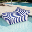 Drift Away Floating Beanbag - Navy and White Stripe