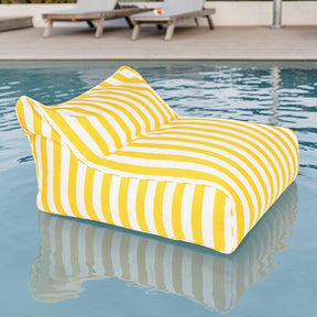 Drift Away Floating Beanbag - Yellow and White Stripe