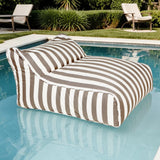 Drift Away Floating Beanbag - Taupe and White Stripe