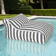 Drift Away Floating Beanbag - Charcoal and White Stripe