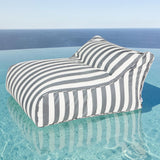 Drift Away Floating Beanbag - Grey and White Stripe