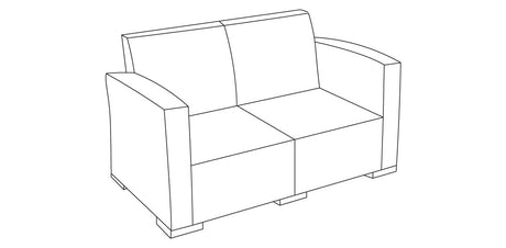 Odie Home Premium 2-seater Lounge Cover - Black