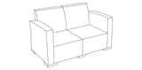 Odie Home Premium 2-seater Lounge Cover - Grey