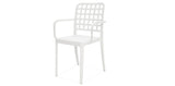 Frankie Azura 7pc Dining Set with Armchairs - White