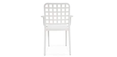 Frankie Azura 9pc Dining Set Armchair - White