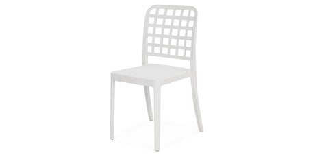 Frankie Azura 7pc Dining Set Armless - White