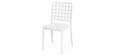 Frankie Azura 7pc Dining Set Armless - White