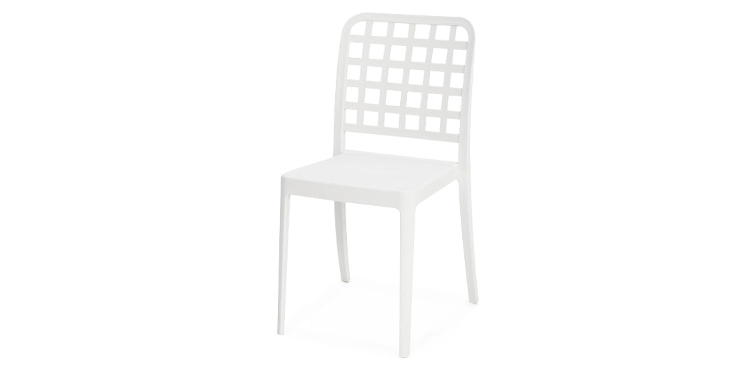 Frankie Azura 9pc Dining Set ARMLESS - White