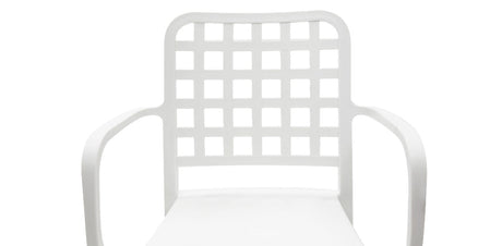 Frankie Resin Barstool with Arms - White