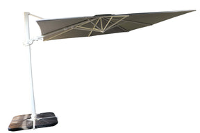 Regis 3m Square Cantilever Umbrella - White Frame
