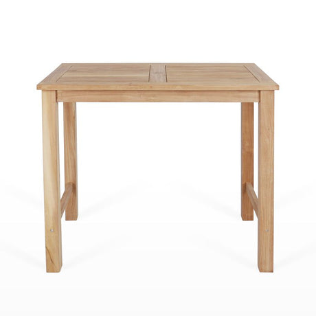 Teak Bar Stool with Backrest Set