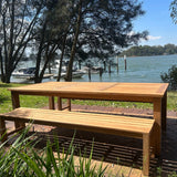 Teak Bench Set