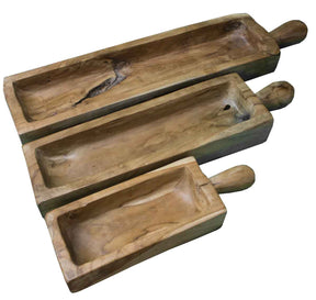 Teak Long Bowl