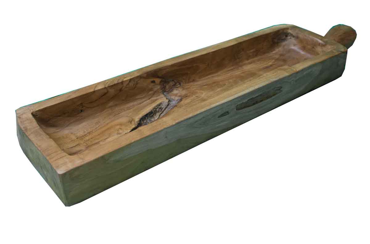Teak Long Bowl