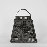 Eden Rattan Lantern Square Black