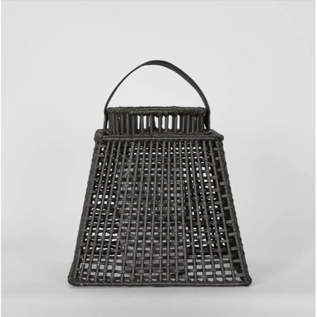 Eden Rattan Lantern Square Black