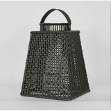 Eden Rattan Lantern Square Black