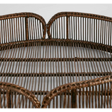 Luca Rattan Round Antique Brown Large