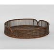 Luca Rattan Round Antique Brown Large